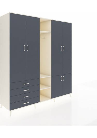 Kronos Dolap 14 Raflı 4 Çekmeceli Tek Askılı 220x59x243 Aytaşı-antrasit/antrasit Antrasıt/antrasıt Kronos Dolap 14 Raflı 4 Çekmeceli Tek Askılı 220x59x243 Aytaşı-antrasit/antrasit Antrasıt/antrasıt