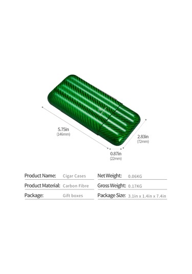 Cigarloong Karbon Puro Kılıfı Yeşil 3'lü 60 Ring