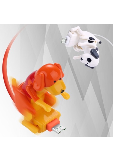 Komik Çabalayan Köpek Hızlı Şarj Kablosu Şarj Hattı Sevimli Hızlı Şarj Güç Kablosu İphone Uyumlu Usb Tip-c Cep Telefonları Şarj Cihazı