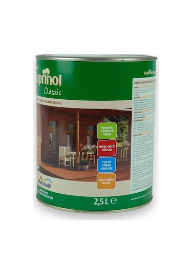 Cuprinol Vernikli Ahşap Bakım Ürünü Klasik Ceviz Ağacı 2,5 L