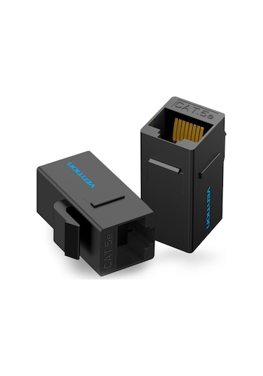 Monyee Ventıon Rj45 Ağ Kablosu Birleştirici, Cat5 Ağ Kablosunu Uzatmak İçin Abs Malzeme Ve Altın Kaplı Pinli Çift Bağlantı头 - Siyah