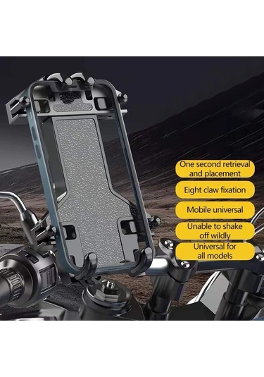 Dikiz Aynası Telefon Tutucu Bisiklet E-bisiklet Motosiklet Anti-şok Hızlı Sabit Telefon Montajı Sürme, Bisiklete Binme