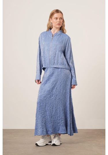 Ftz Women Kadın Kraş Etekli Takım Mavi 31171 Mavi