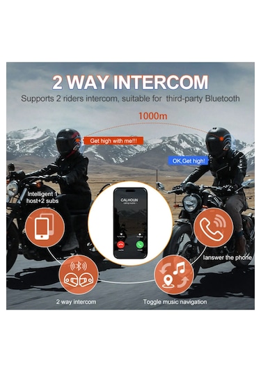 Vothoon Y80-2x Motosiklet Intercom