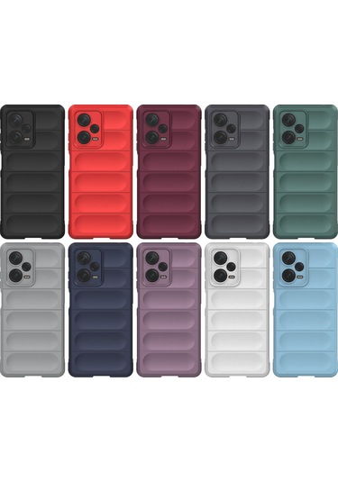 Xiaomi Redmi Note 12 Pro Çin / Global Magic Shield Tpu Flanel Telefon Kılıfı İçin Siyah