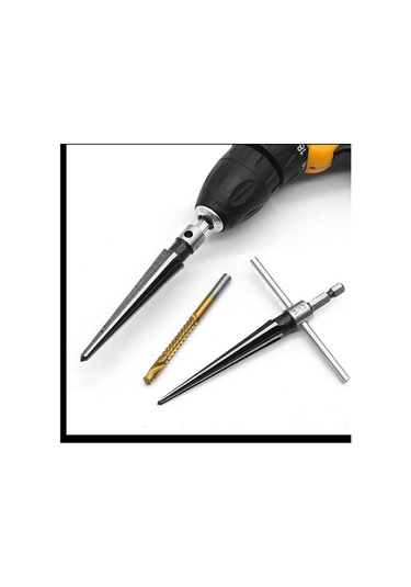 6166 Bits Saplı T Kollu Ahşap Delme Konik Rayba Ve Matkap Ucu Seti