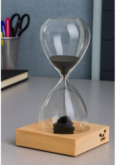 Dekoratif Ofis Hediyesi Kum Saati Dekoratif Mıknatıslı Manyetik Kum Saati Ofis Masa Üstü Hediyelik Renkli