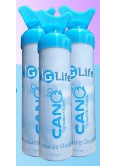 Glife Can O2 Taşınabilir Sprey 200 Nefeslik Oksijen Tüpü x 3