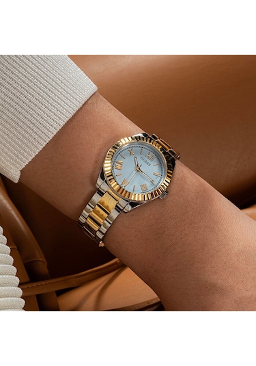 Guess Gugw0687l4 Altın Kaplama Mavi Kadran Kadın Kol Saati