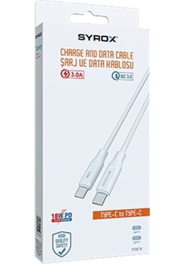 Zuidid 3,0 Amper 18W 1 Metre Hızlı Şarj Kablosu - Type - C Pd