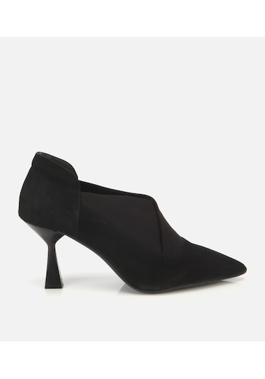 Hotiç Kadın Süet Deri Streç Detaylı İnce Topuklu Stiletto 01ayh315480a100 01ayh315480a100 Siyah