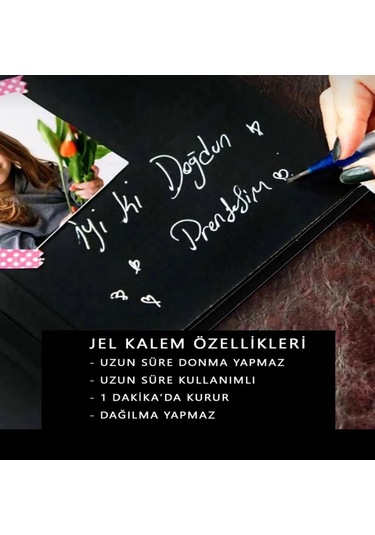 Siyah Anı Albümü + Sticker + Jel Kalem Hediyeli