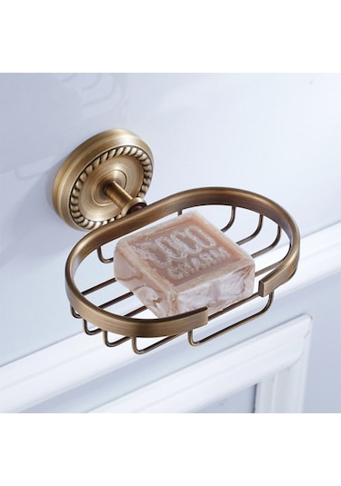 Fause Oval Sabunluk Vintage Antik Pirinç