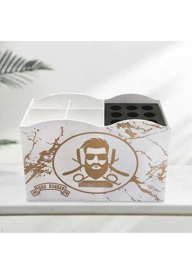 Novahub Beyaz Kuaförlük Alet Organizatörü, Çıkarılabilir Saç Klipleri Saklama Kutusu, Makas İçin Kuaför Seti 20 x 12 CM