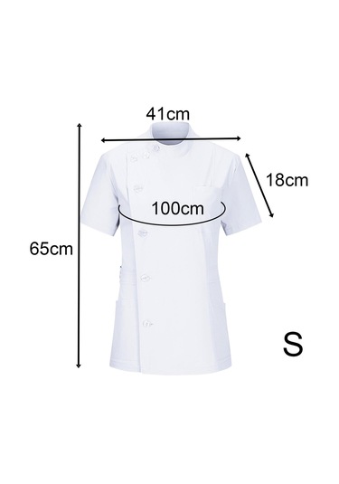 Suntek Hemşire Üniformaları Evcil Hayvan Bakımı Beyaz-s