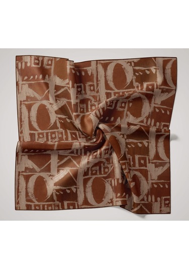 Silk Home Twill İpek Eşarp 11462-07 Kahverengi, Vizon