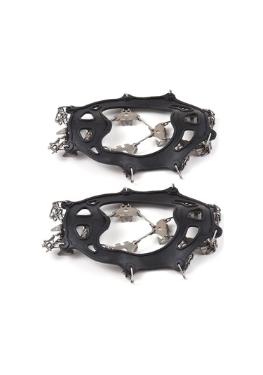 Vkemall Kar Buz Tırmanış Kramponu - Paslanmaz Çelik 32 Dişli, Kaymayı Önleyen Ayakkabı Aksesuarı Siyah/turuncu