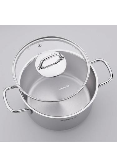 Korkmaz Kor A1657 Perla Çelik Tencere 24x12 Cm / 5.5 Lt