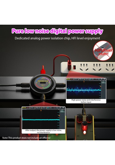 Ruicoo Gitar Pedalı Güç Kaynağı 3 Kanal 9v/12v/15v Düşük Gürültü Usb Şarj Özelliği Kompakt Tasarım