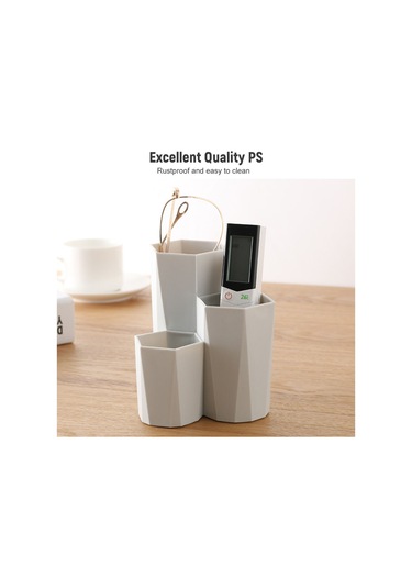 Xiyyadms "3 Bölmeli Altıgen Makaj Fırçası Ve Kalem Organizatörü - Pratik Ofis & Ev Aksesuarı" Diğer