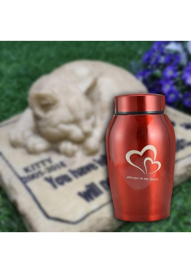 Homyl Köpekler Kediler Küller Gevşek Anıt Evcil Kırmızı Altın