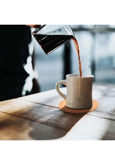 İçecekler İçin 20 Paket Mantar Bardak Altlığı, Emici Isıya Dayanıklı Tekrar Kullanılabilir Ahşap