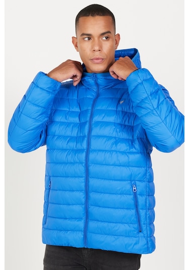 AC&Co / Altınyıldız Classics Erkek Saks Standart Fit Normal Kesim Kapüşonlu Mont Saks