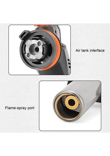 Barbekü Meşalesi Sıcaklığa Dayanıklı Klip Tipi Taşınabilir Alev Ayarlanabilir Evrens Anti-pas Yüksek Sertlik Kamp Çakmağı 56408719 Siyah