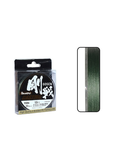 Gosen W8 Casting Pe 8 Örgü Spin Ip Misina 150Mt Yeşil (544649034)