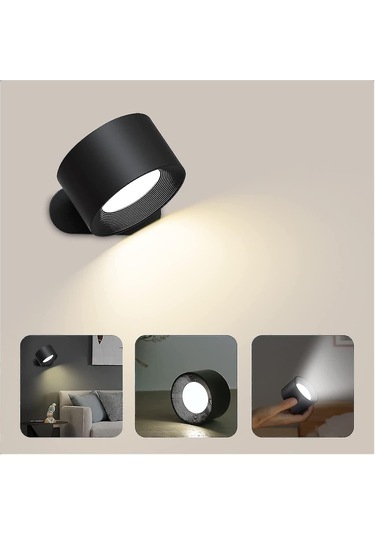 Usb Şarj Portlu Dokunmatik Led Duvar Lambası 360 Dönebilen Diğer