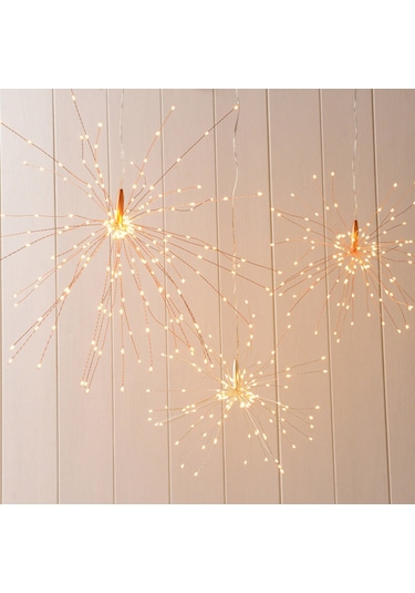 Neevoyu Led Atışık Işıklı Süs 180 Ledli Pili Ve Kumanda İle Güneşli/iç Mekan Dekorasyonu Gümüş Tel, Islak Beyaz Diğer