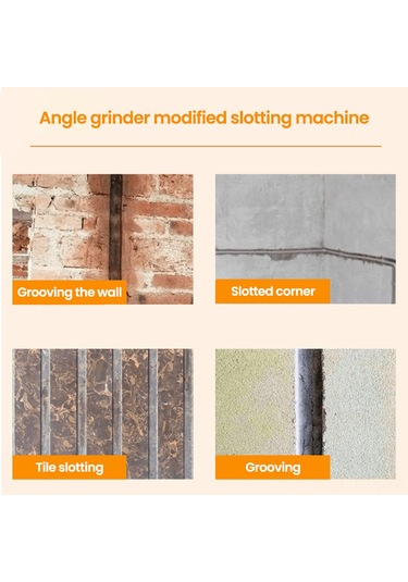 Tenfowee 100 Tip Taşlama Makinesi İçin Duvar, Fayans Ve Beton Oluk Açma Dönüşüm Seti - 7 Pul Dahil