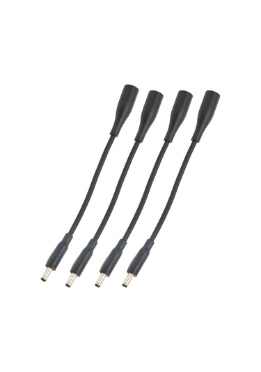 Kangvka 4 Adet Dell Laptop Güç Adaptörü Dönüştürücü Kablosu - 7.4x5.0mm Büyük Pinli'den 4.5x3.0mm Küçük Pinli'ye, Plug & Play, Abs Malzeme, Siyah