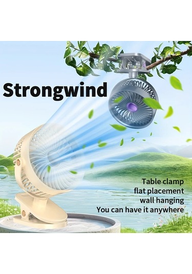 Willowhaven 2025 Tip B Mini Usb Klipsli Taşınabilir Fan Çok Fonksiyonlu Kamp Ofis Spor Hediyesi