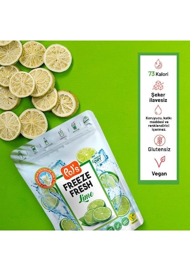 Pol's Freeze Fresh Dondurularak Kurutulmuş Lime 20 Gr 20 G