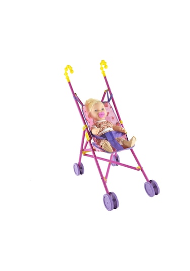 Oyuncak Ağlayan Bebek Baston Pusetli Set
