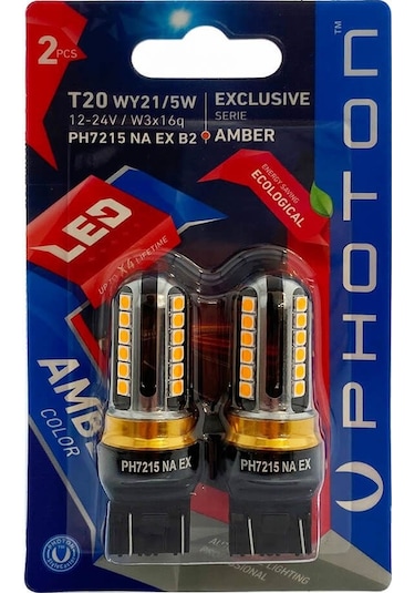 PHOTON T20 ÇİFT DUY TURUNCU LED OTO AMPUL W21/5W PH7215NAEX