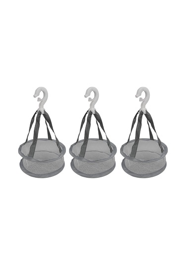 Ganzhoushop 3'lü Paket Askılı Örgü Sepet Kurutma Rafı Mini Havalandırmalı Rüzgar Geçirmez Kurutma Rafı Makyaj Fırçaları Aletleri İçin Çok Renkli