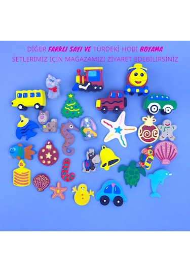 Taş Boyama Çocuk Etkinliği, 30'lu Taş Boyama Seti, El Becerisi Ve