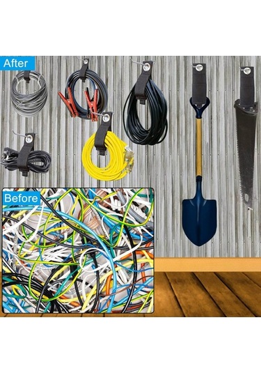 Ulzyvf 6 Adet Yeniden Kullanılabilir Nylon Kablolama Bağı - Dayanıklı Askılı Kordon Düzenleyici 110cm Siyah Siyah