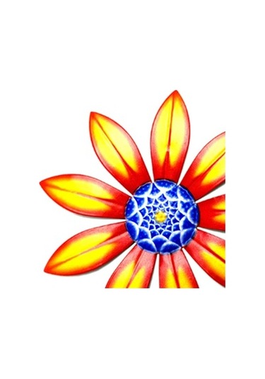 Lijinxu 4x Metal Çiçek Duvar Dekoru/duvar I Heykel/sundurma