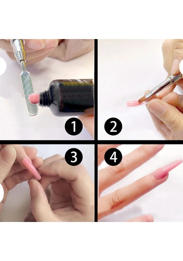 Reedark 132 Parça Tırnak Uzatma Seti: 120 Adet Farklı Boy Tırnak Formu, 10 Adet Tırnak Klembi, 1 Adet Çift Uçlu Fırça Ve 1 Adet Tırnak File