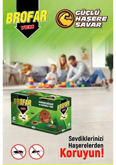 Hamam Böceği Ve Karınca Yemi 6'lı Brofar Böcek Yemi 6 Ay Etkili