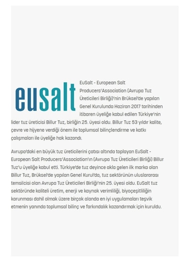 Kabinet Yumşatma Sistemi Billur Tablet Tuzu 25 Kg