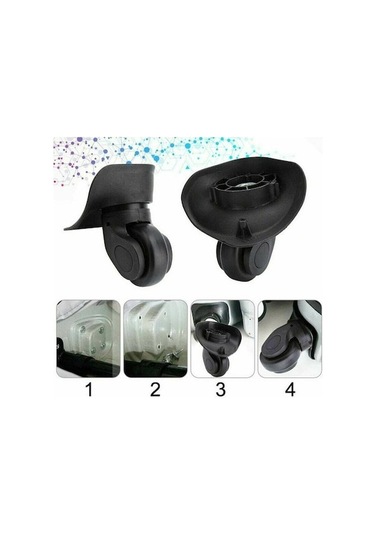 Hfambition Sessiz Pp+pet Tekerlekler, 2 Adet, 300 Gr, 10.6x10.4x9 Cm, Valiz/seyahat Çantası Tekerlek Aksesuarı -