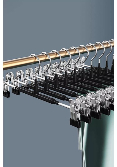 Krucok Dla Mody Pantolon Ve Etekler İçin Kıyafet Askısı, 10'lu Set 178121262 Siyah