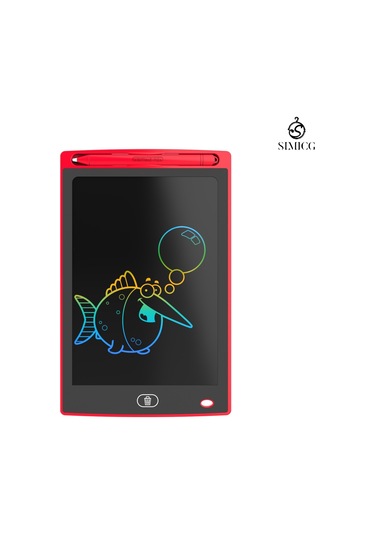 8,5 İnç Lcd El Yazısı Tableti Lcd Elektronik Kara Tahta Renkli Vurgulama Gül Kırmızısı