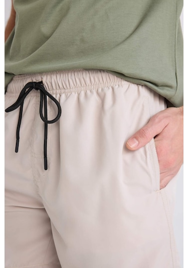 Defacto Regular Fit Kısa Boy Yumuşak Tuşeli Deniz Şortu E0993ax25hsbg187 Bej
