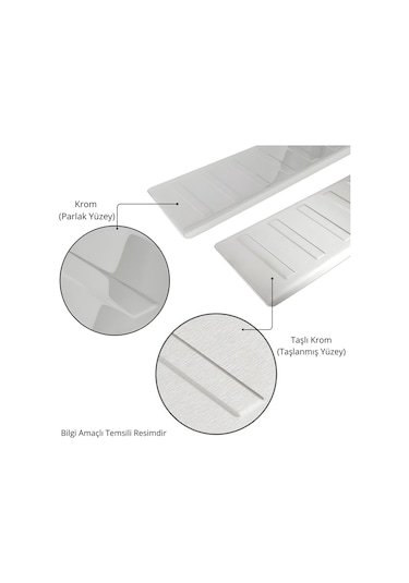 Skoda Scala Arka Tampon Eşiği - Krom Taşlı Hb 2020+