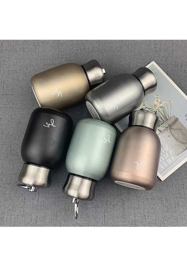 Pazly 300ml Gül Altın Mini Kahve Vakum Şişesi, Taşınabilir Termos Seyahat Su Şişesi Gül Altın